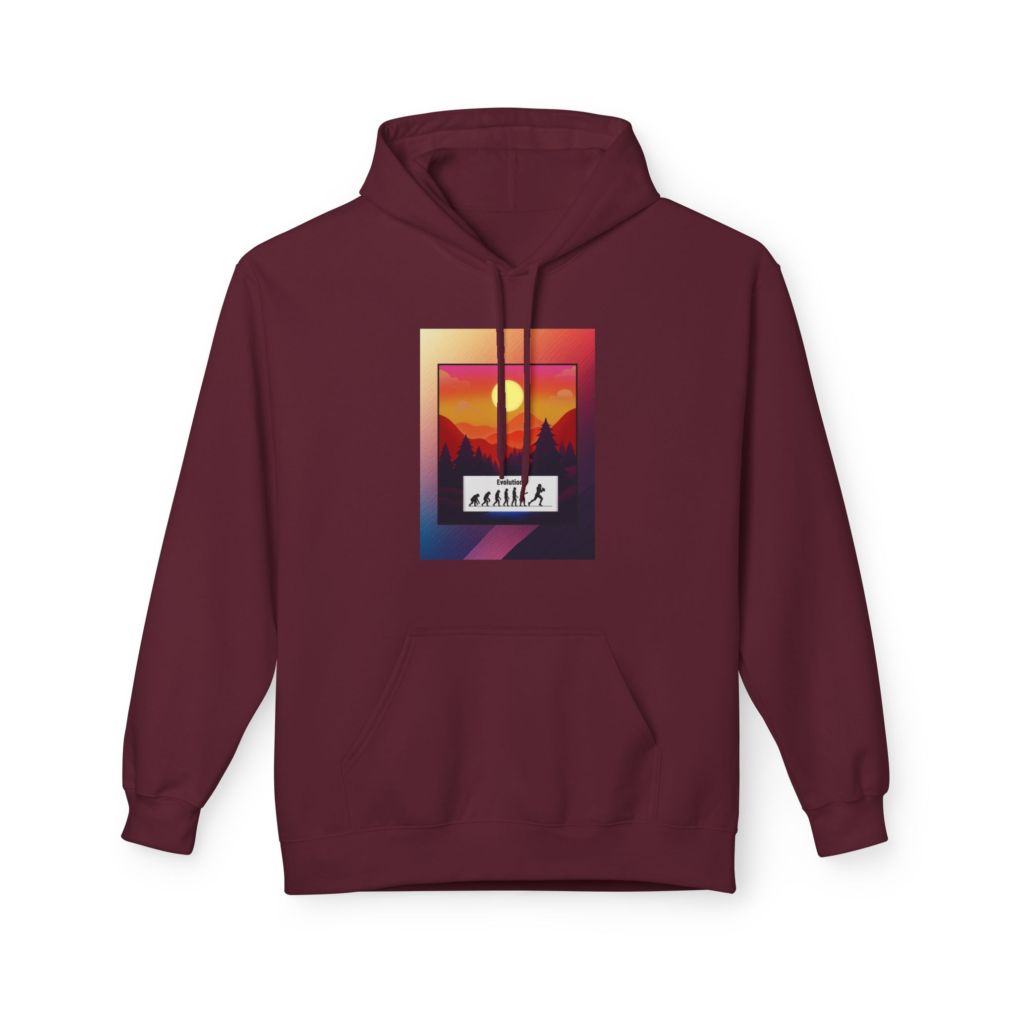 Sunset Hike Hoodie — Retro Mountain Sunset Graphic Hoodie - Image 9