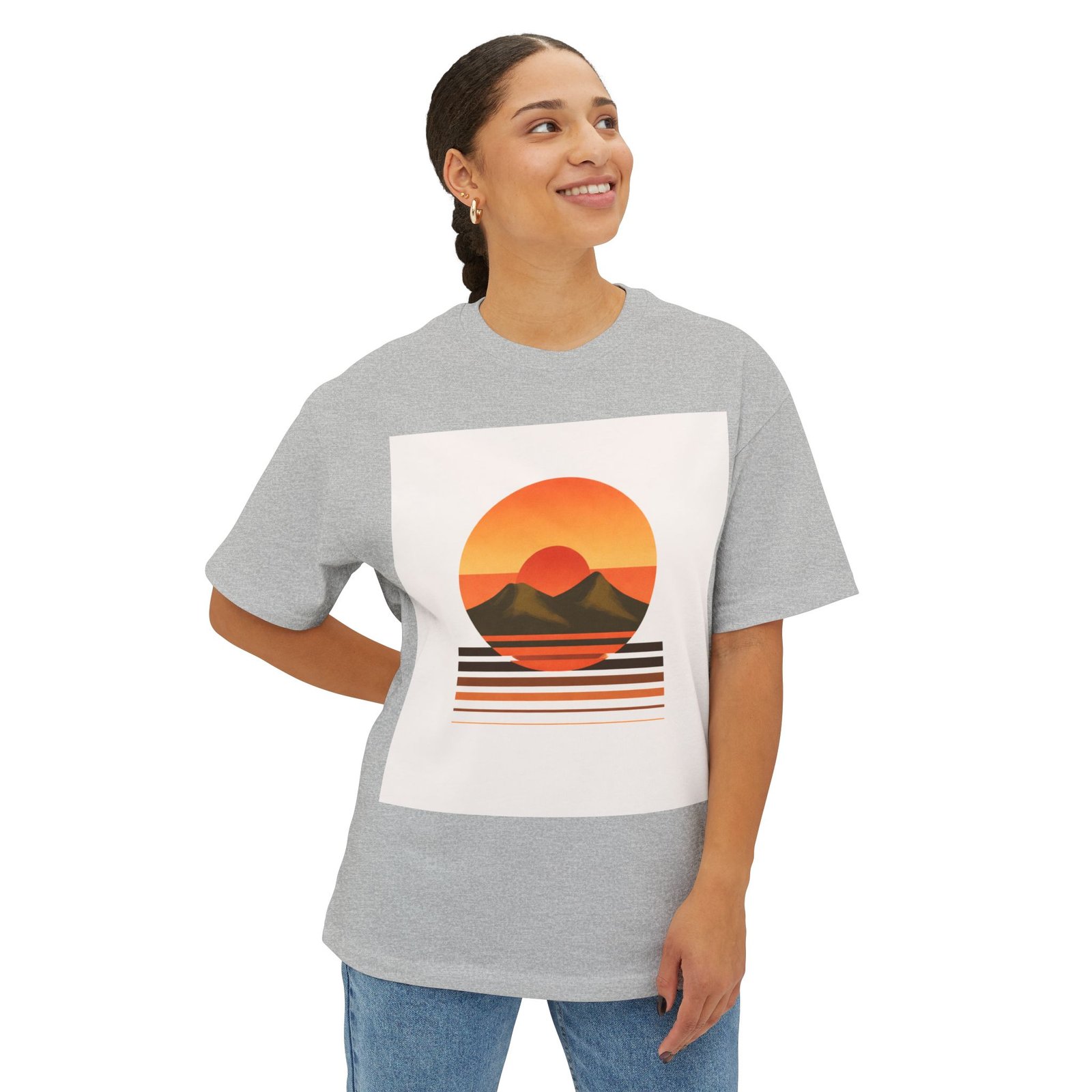 Sunset Mountains Boxy Tee - Image 19