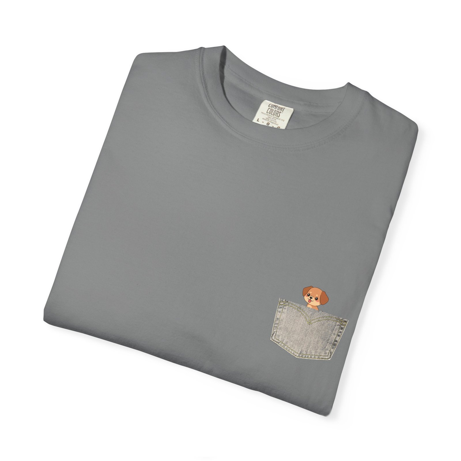 Pocket Pup T-Shirt — Cute Dog Peeking from Pocket Tee - Image 7