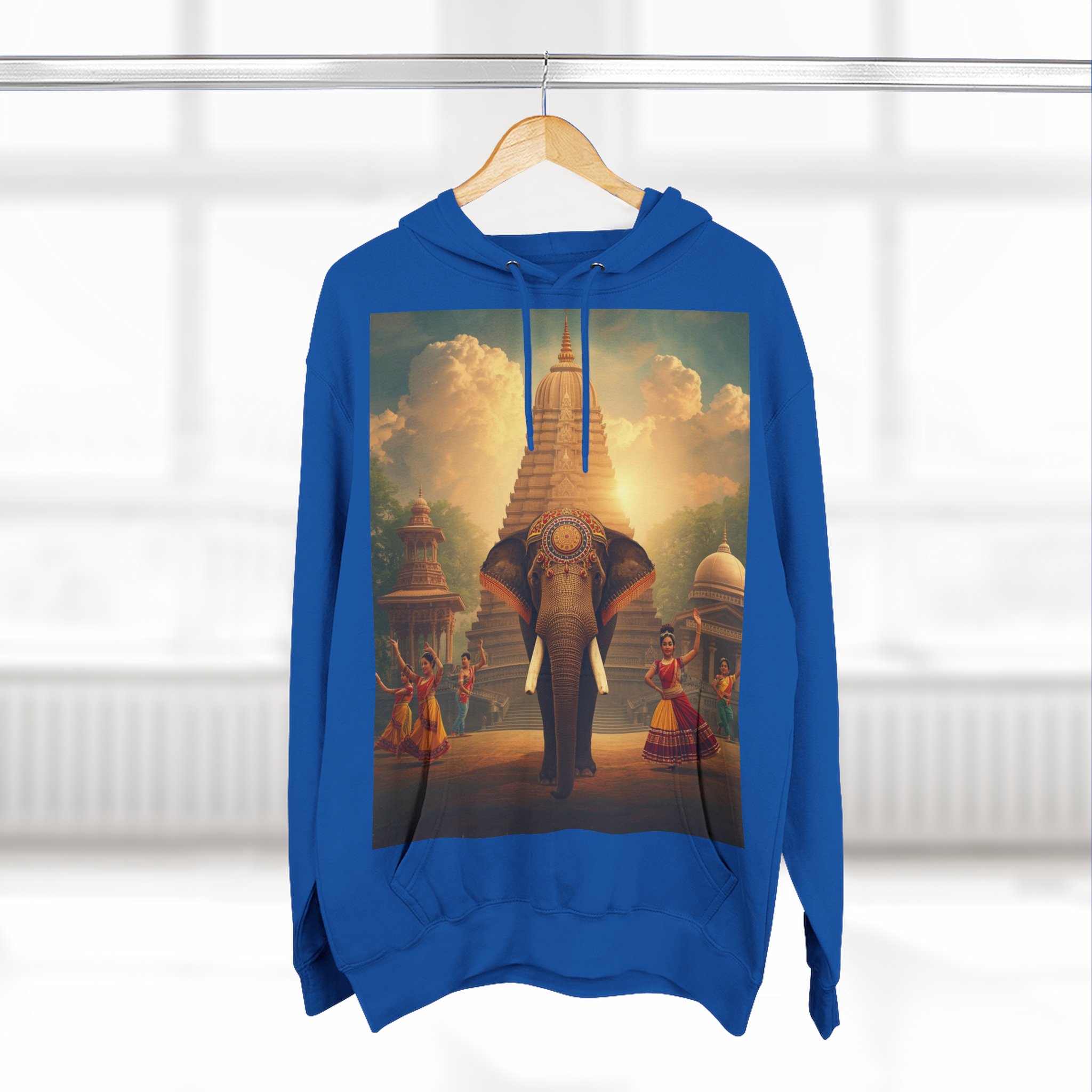 Elephant Temple Hoodie — Mythic Sunset Graphic Pullover - Image 8