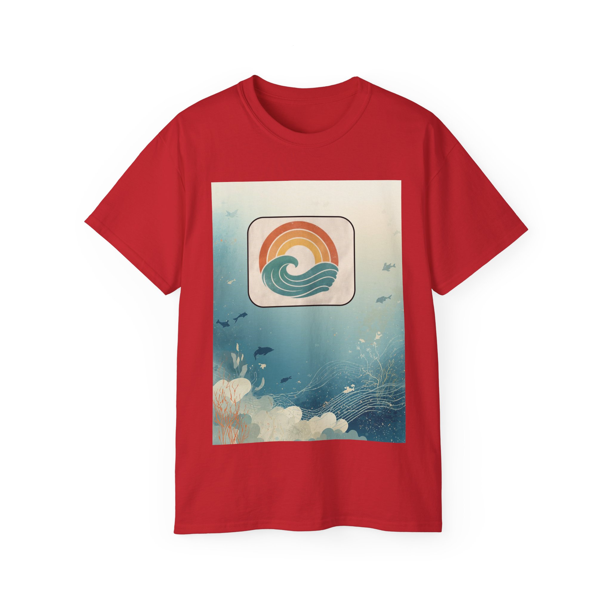 Retro Ocean Wave T-Shirt — Vintage Sunset Surf Graphic Tee - Image 49