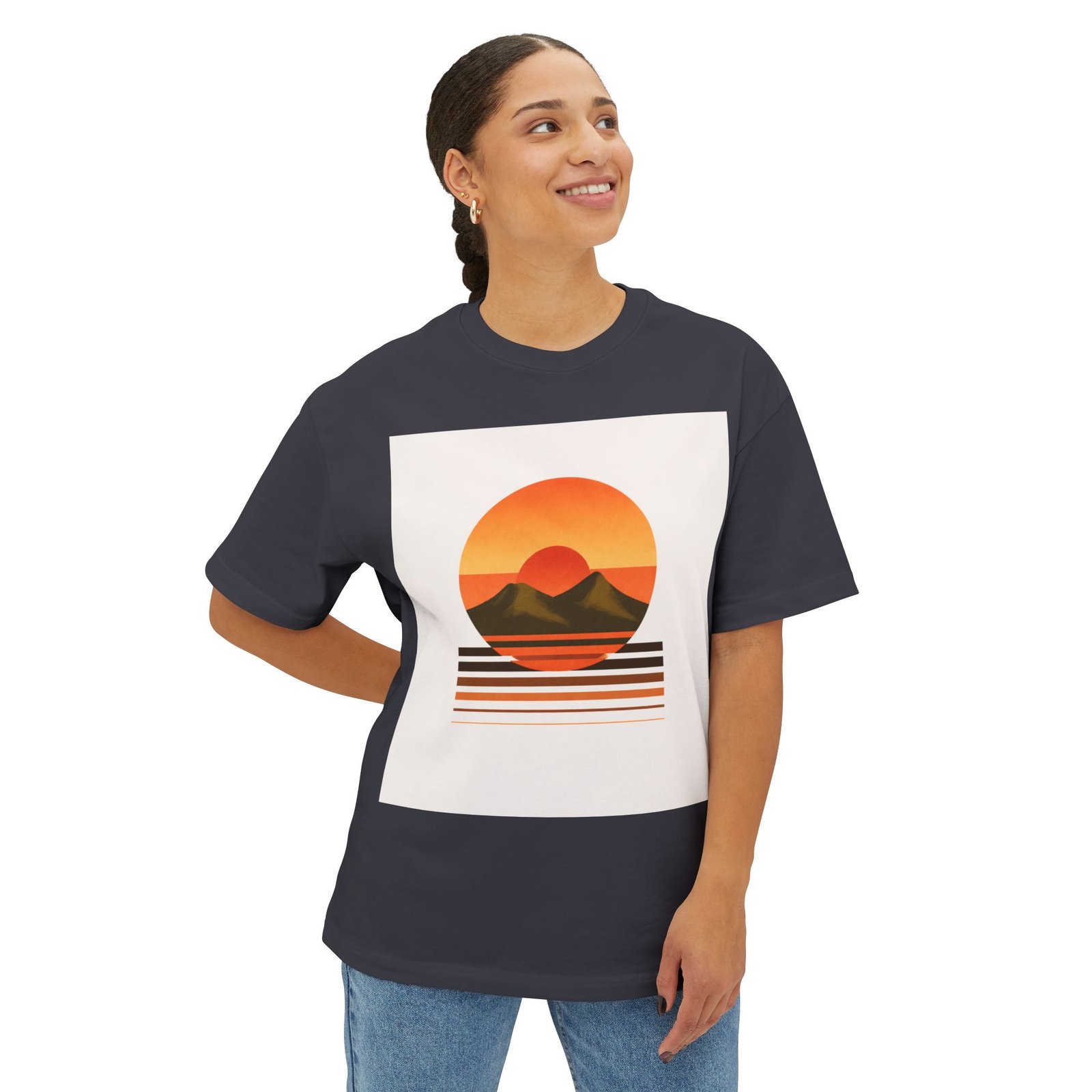 Sunset Mountains Boxy Tee - Image 15