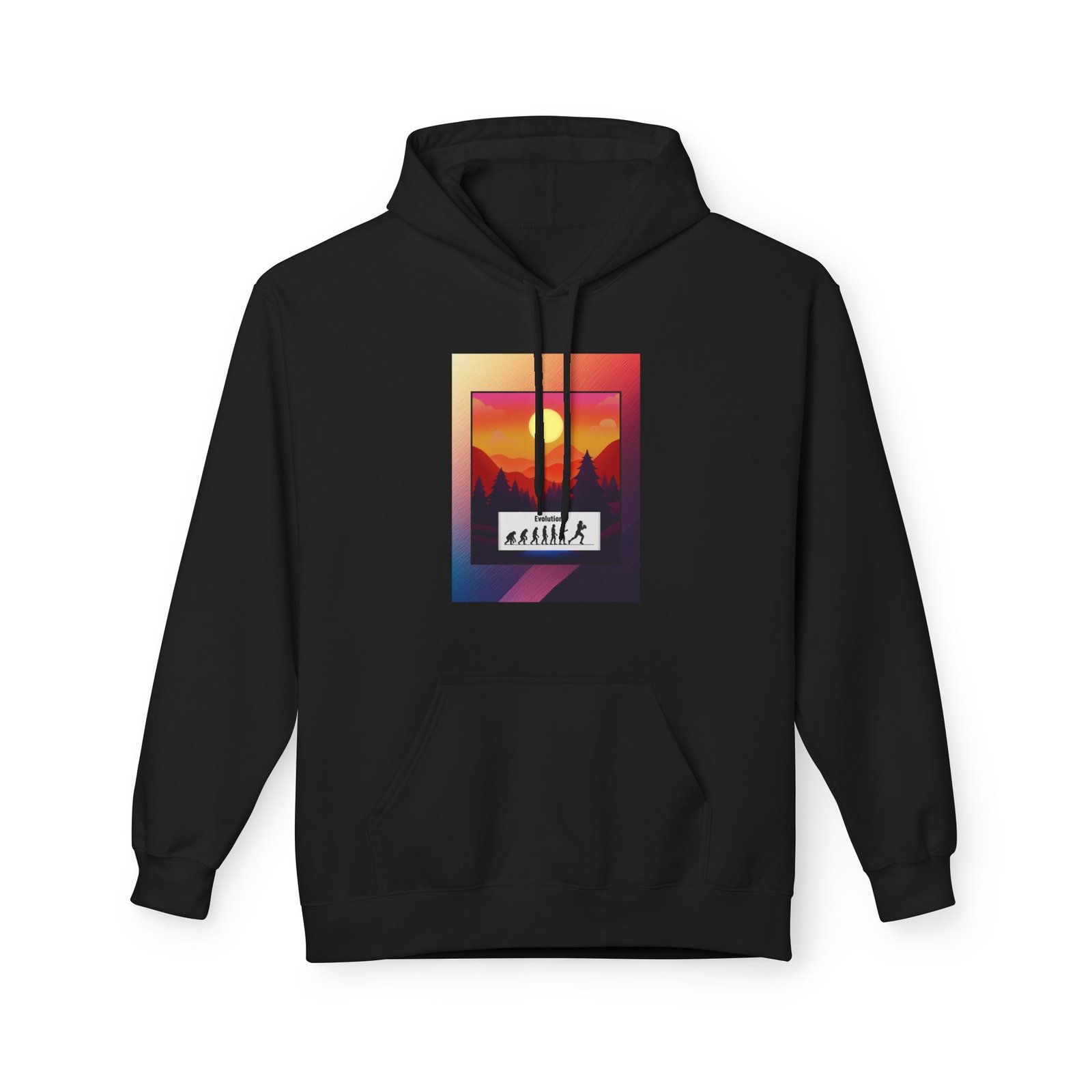Sunset Hike Hoodie — Retro Mountain Sunset Graphic Hoodie - Image 5