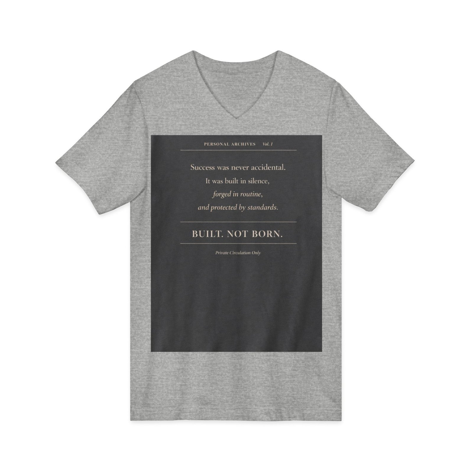 Inspirational Quote V-Neck Tee — "Built, Not Born" Motivational Shirt - Image 11