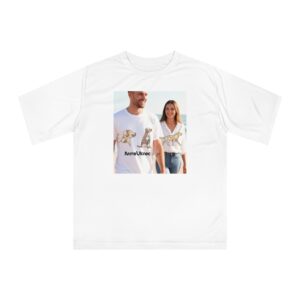 Performance T-Shirt — Cute Dog Illustration with 'NeverUnneat' Text