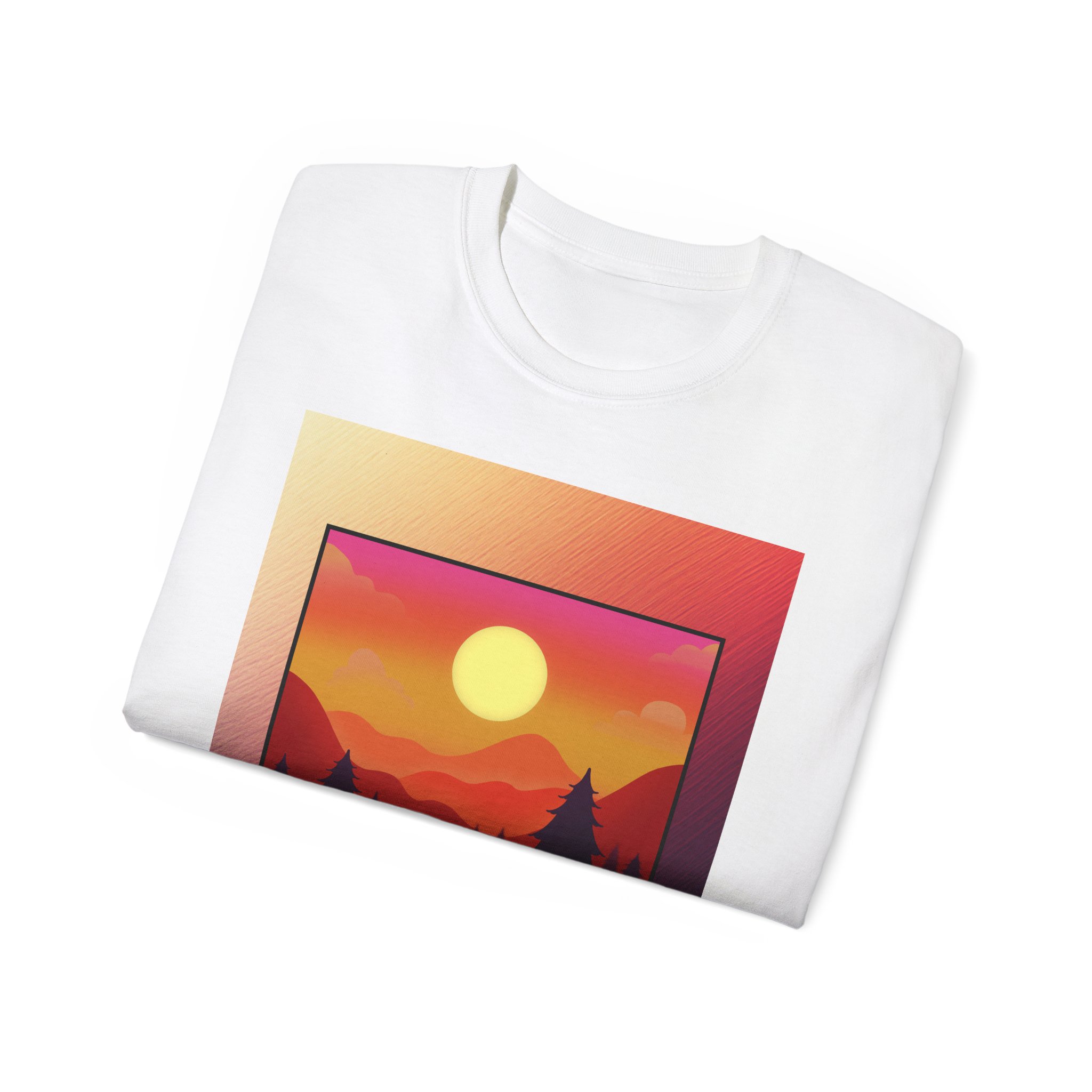 Evolution Hike T-Shirt — Sunset Mountain Silhouette Graphic Tee - Image 4