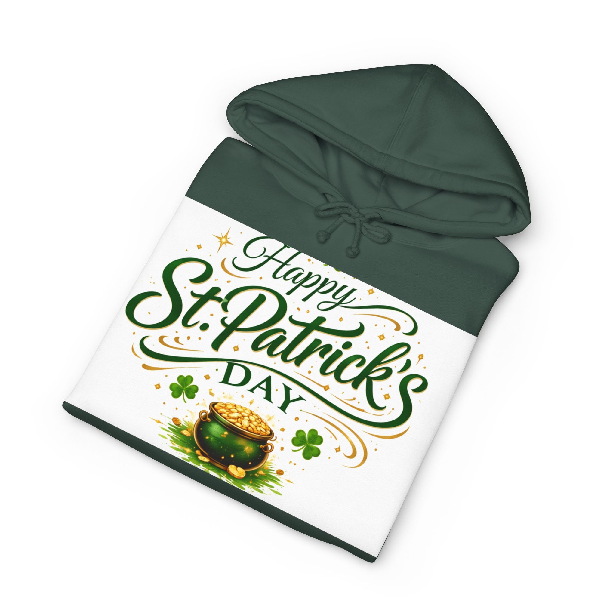 St. Patrick's Day Hoodie — "Happy St. Patrick's Day" Pot of Gold Sweatshirt - Image 7