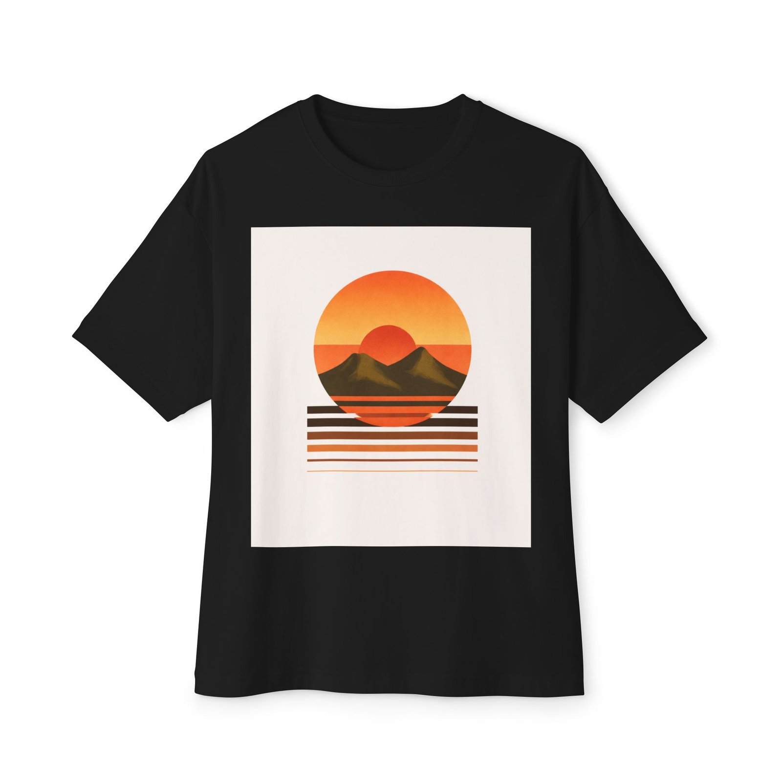 Sunset Mountains Boxy Tee - Image 5