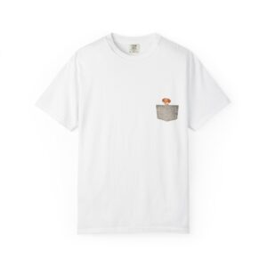 Pocket Pup T-Shirt — Cute Dog Peeking from Pocket Tee