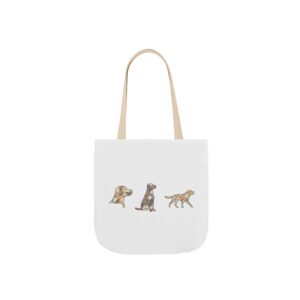Dog Trio Canvas Tote Bag — Watercolor Labrador & Retriever Illustration