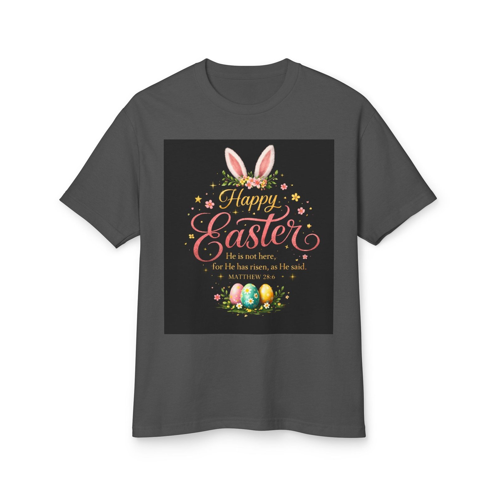Easter Bunny Vibes Tee – Pastel "Thanks" Graphic Cotton T-Shirt - Image 17