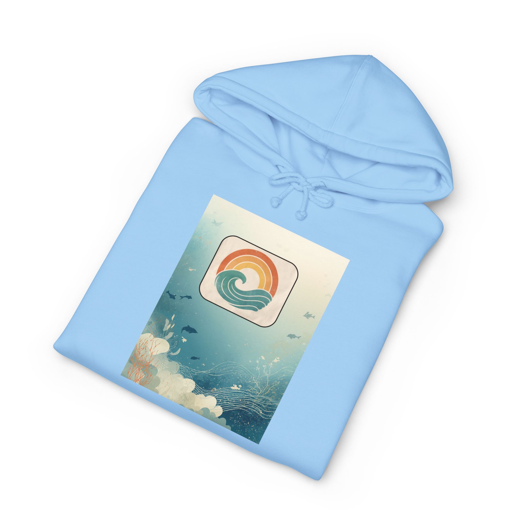 Vintage Sunset Wave Hoodie — Retro Surf Graphic Pullover - Image 11