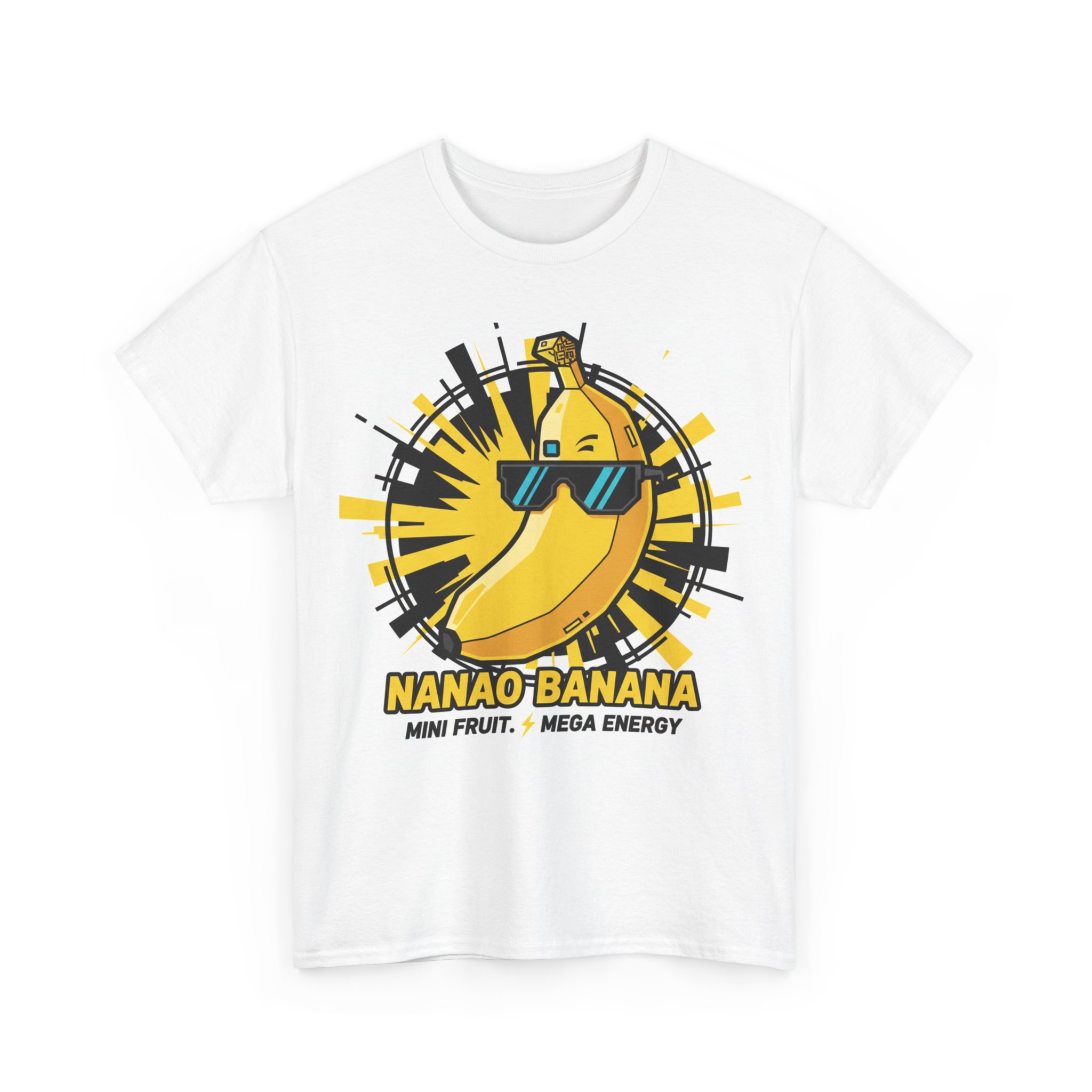 Banana Energy Graphic Tee — "Nanao Banana" Cool Sunglasses Fruit Shirt - Image 3