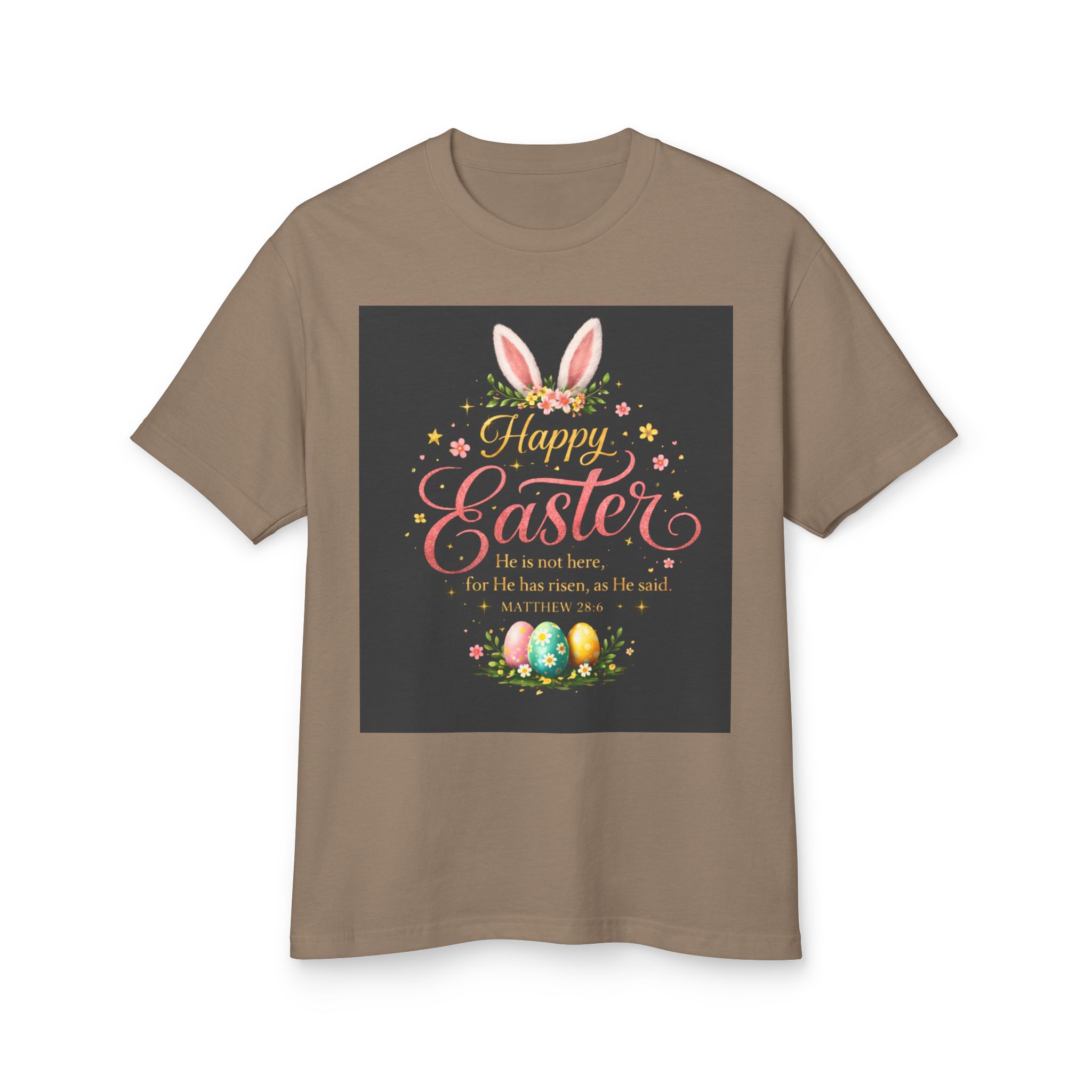 Easter Bunny Vibes Tee – Pastel "Thanks" Graphic Cotton T-Shirt - Image 9