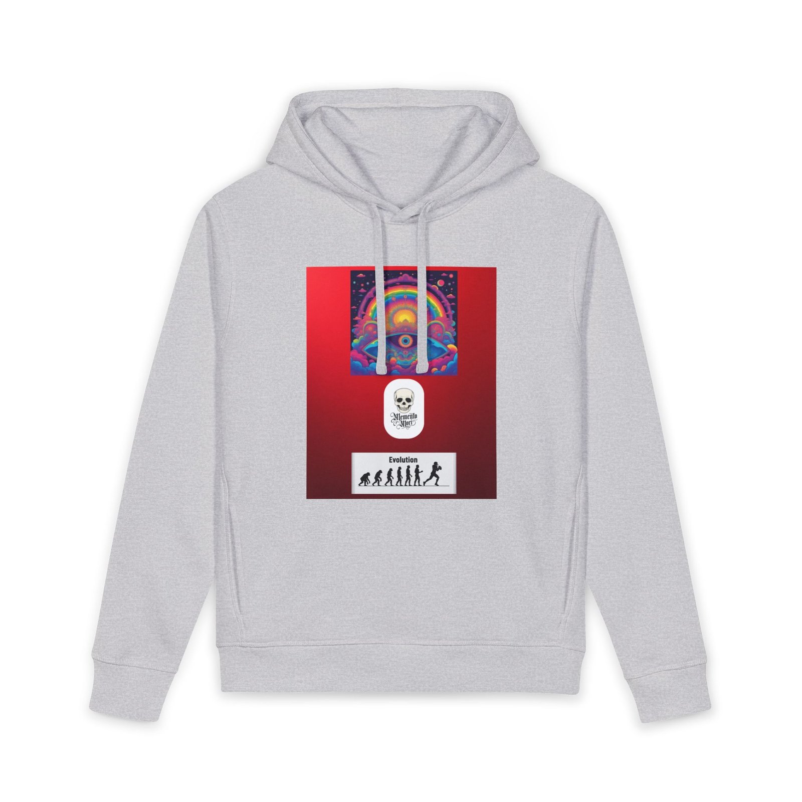 Psychedelic Evolution Hoodie — Rainbow Skull Graphic Sweatshirt - Image 4