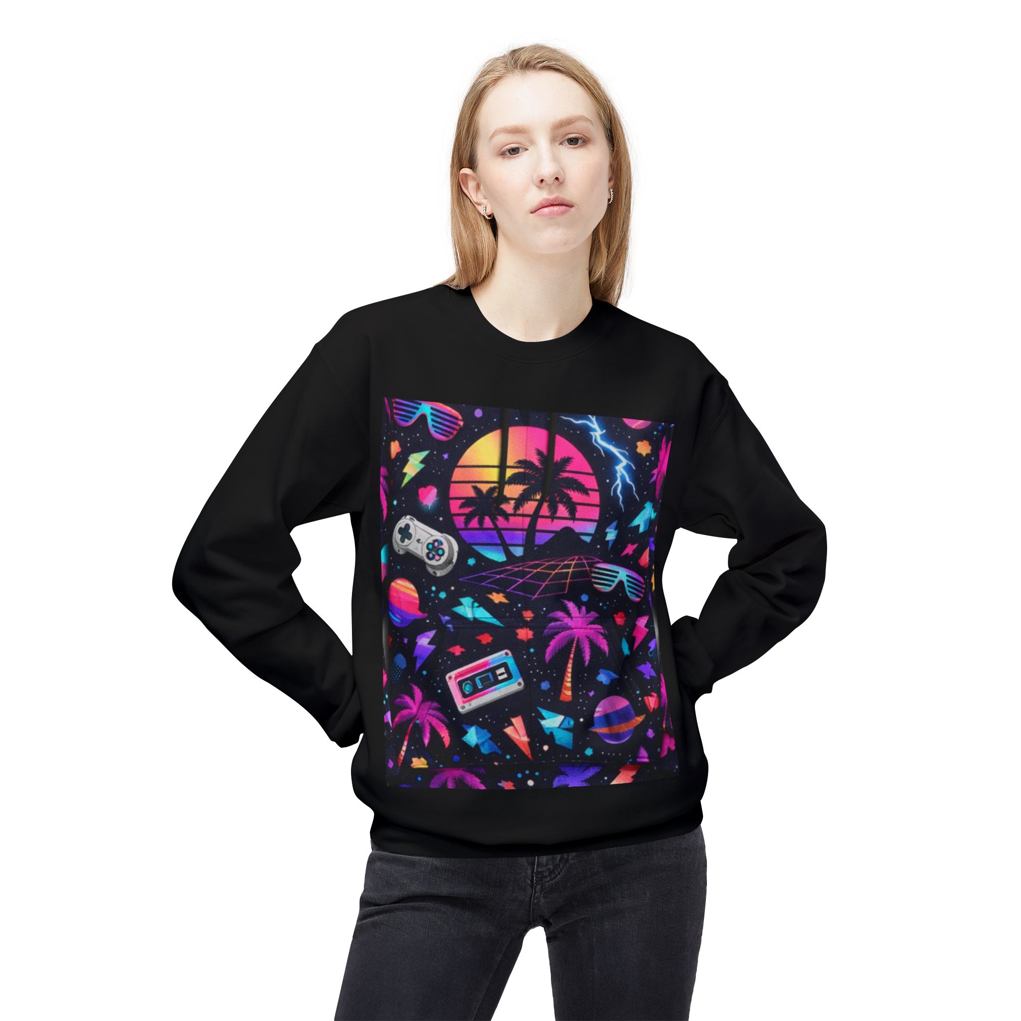 Retro Vaporwave Crewneck Sweatshirt - Image 7