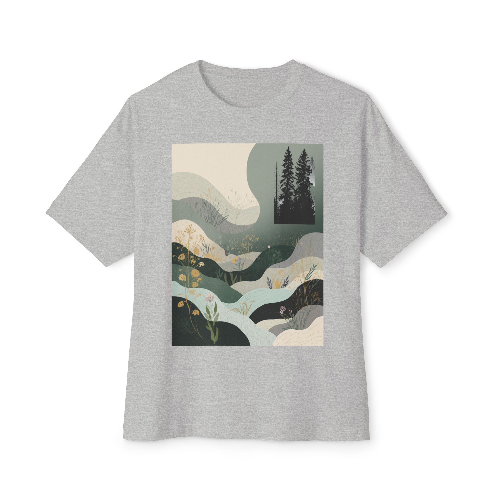 Nature Wave Tee — Forest & River Graphic T-Shirt - Image 17