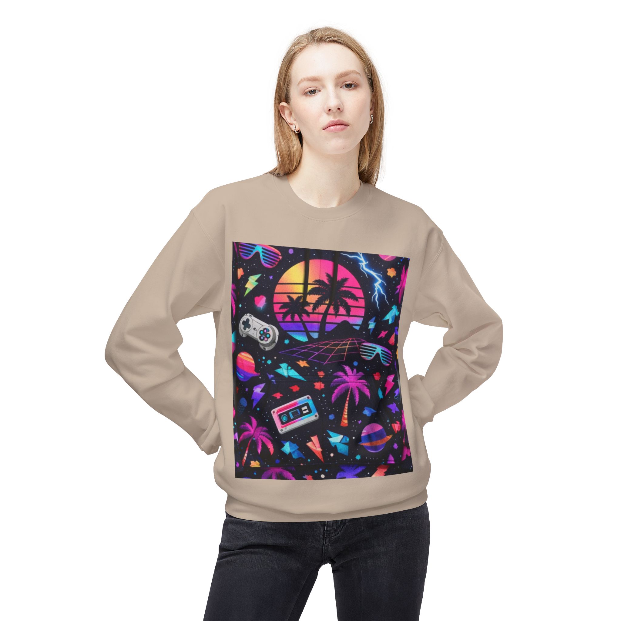 Retro Vaporwave Crewneck Sweatshirt - Image 11