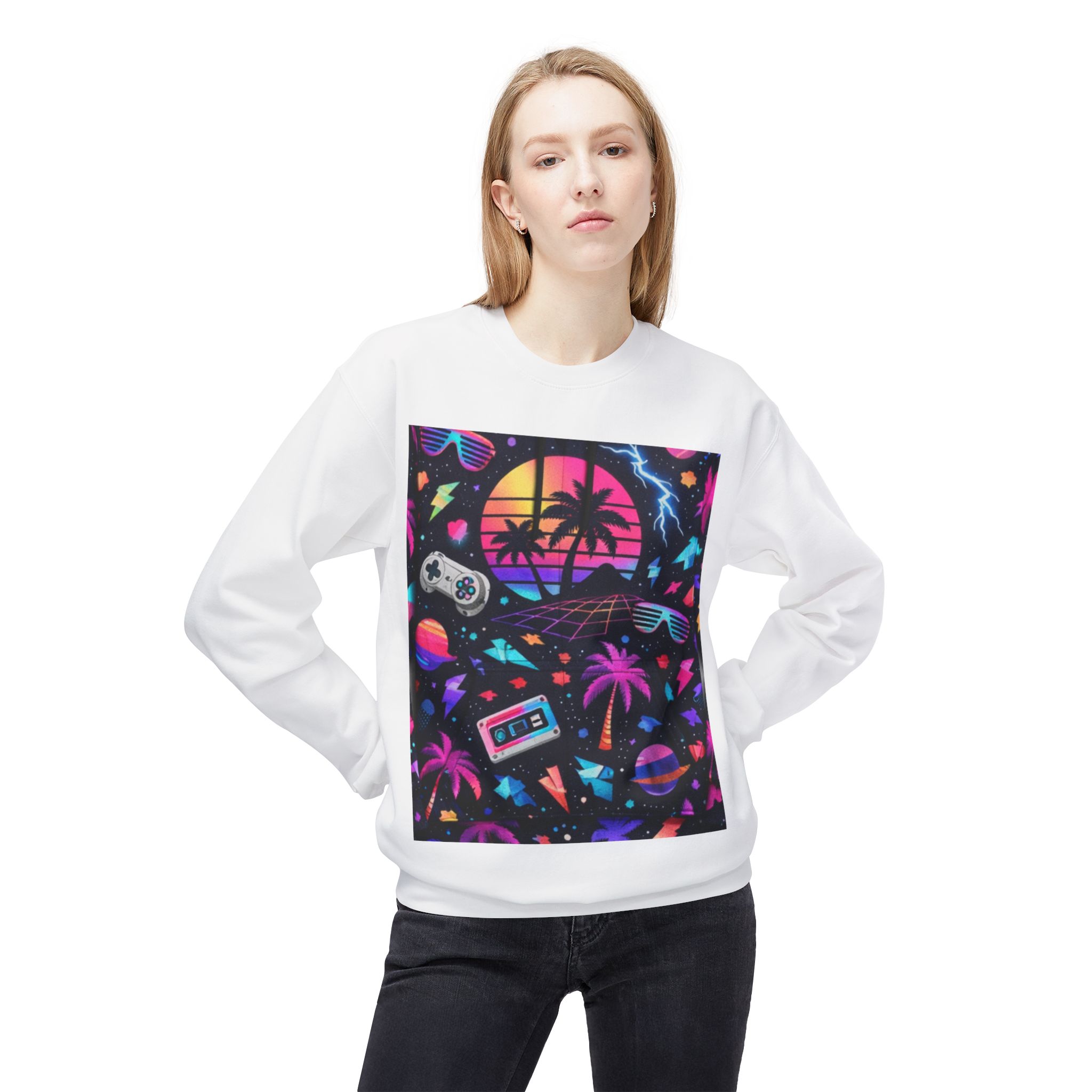 Retro Vaporwave Crewneck Sweatshirt - Image 3