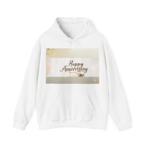 Anniversary Hoodie — "Happy Anniversary" Floral Pullover Gift