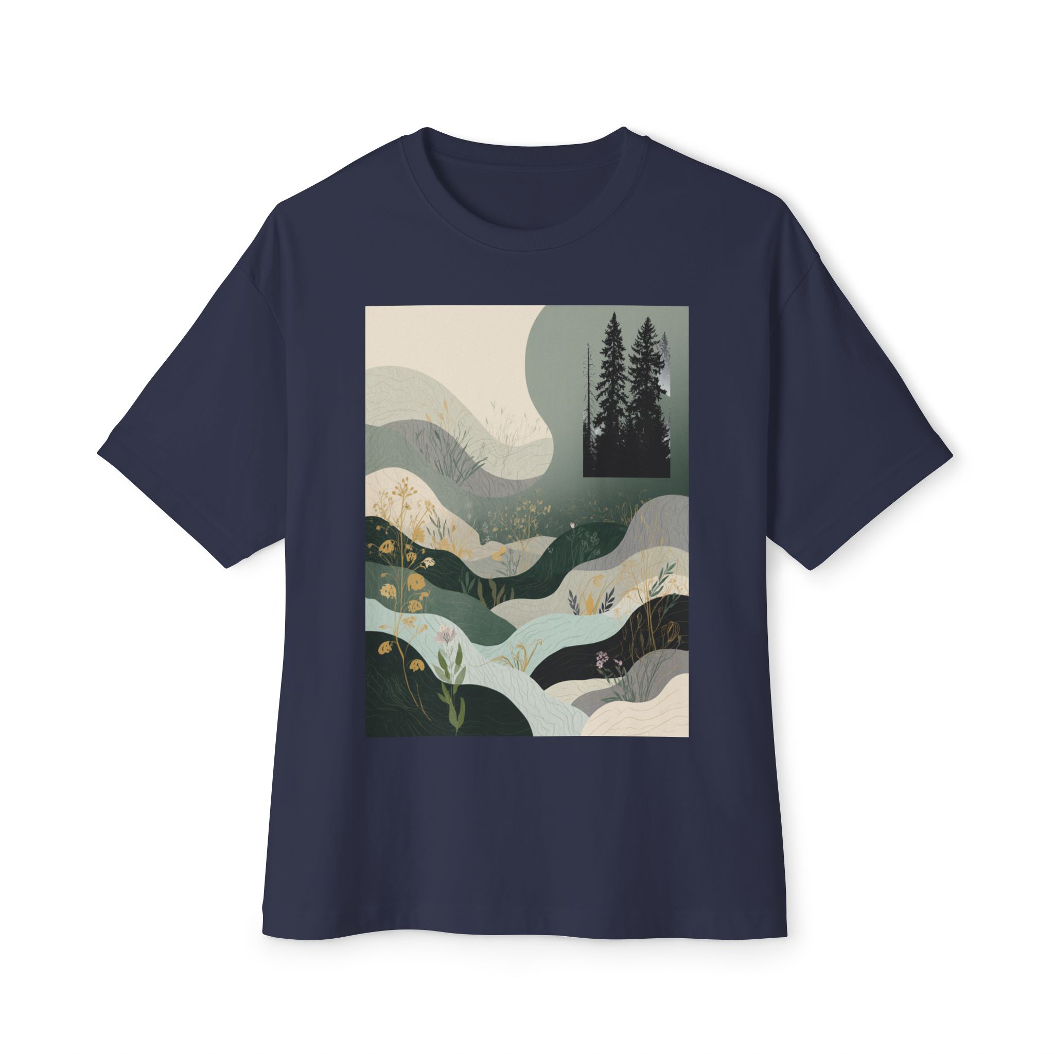 Nature Wave Tee — Forest & River Graphic T-Shirt - Image 21