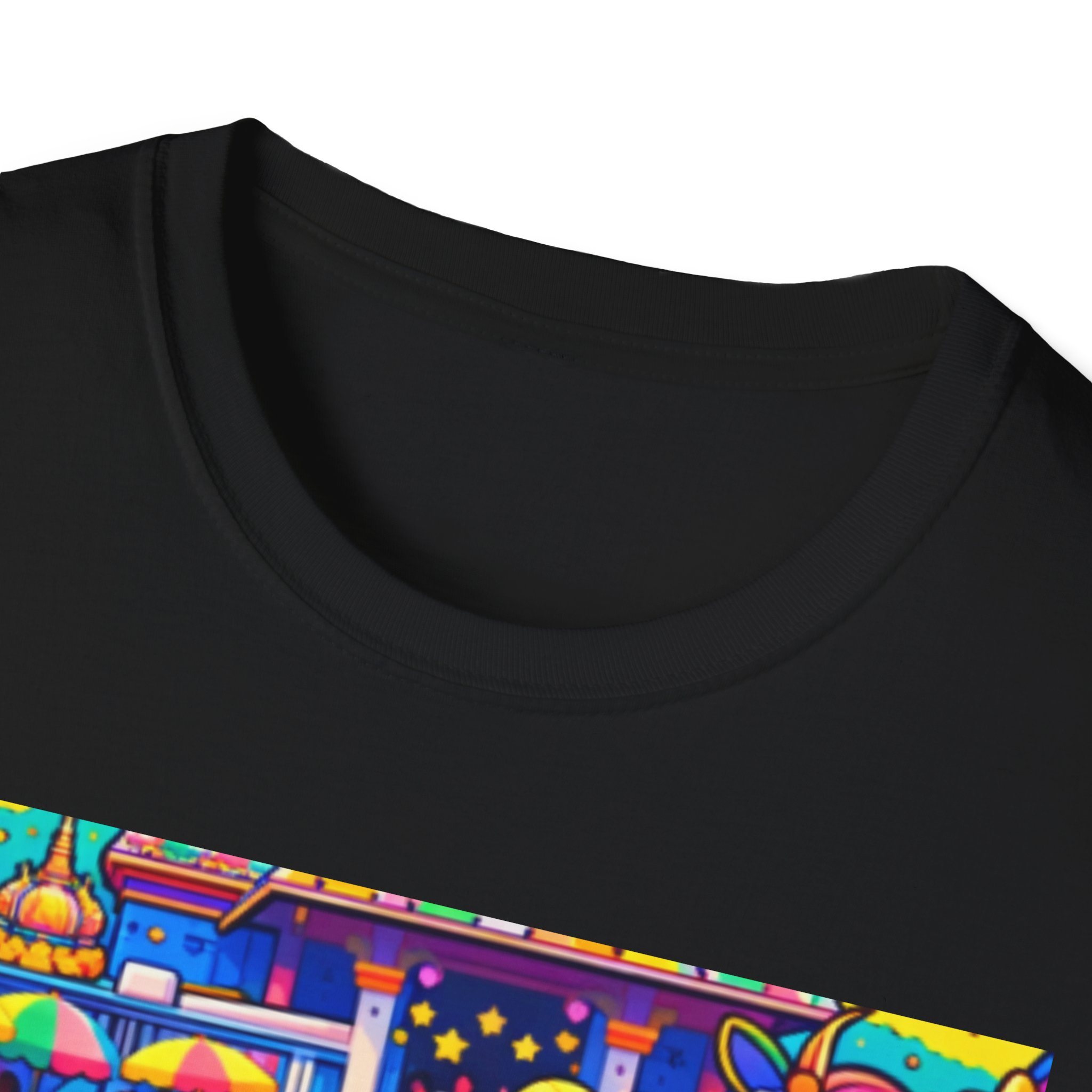 Colorful Cartoon Selfie T‑Shirt — Cute Kid & Unicorn Pop Art Tee - Image 7