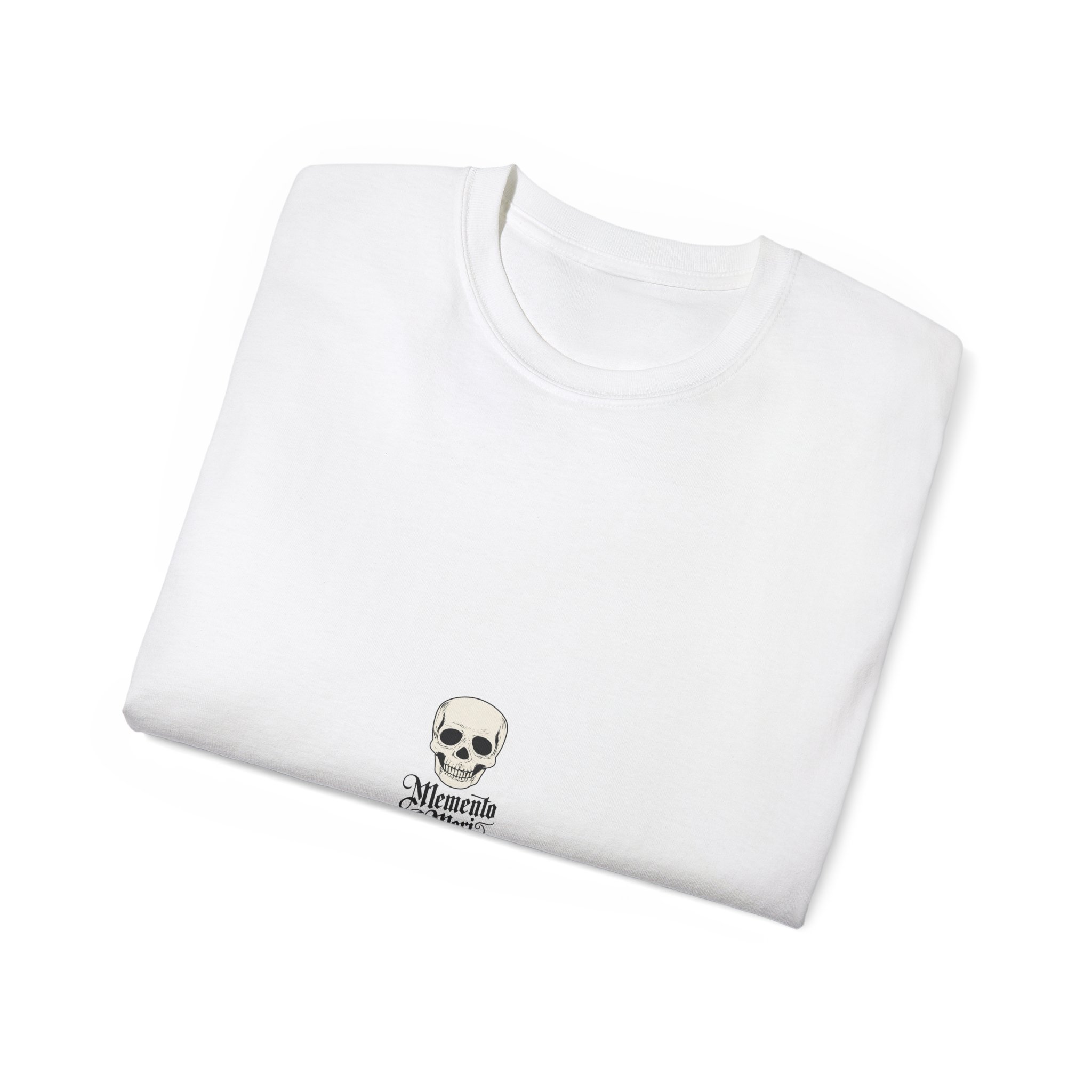 Skull & Roses Graphic Tee — Small Chest Skull with 'Alone' Text - Image 4