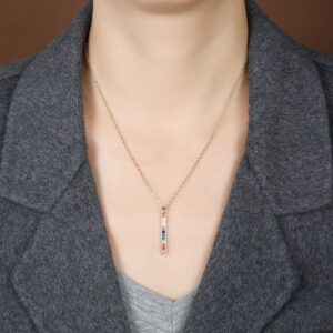 Rainbow Bar Pendant Necklace - Elegant -Pair £36