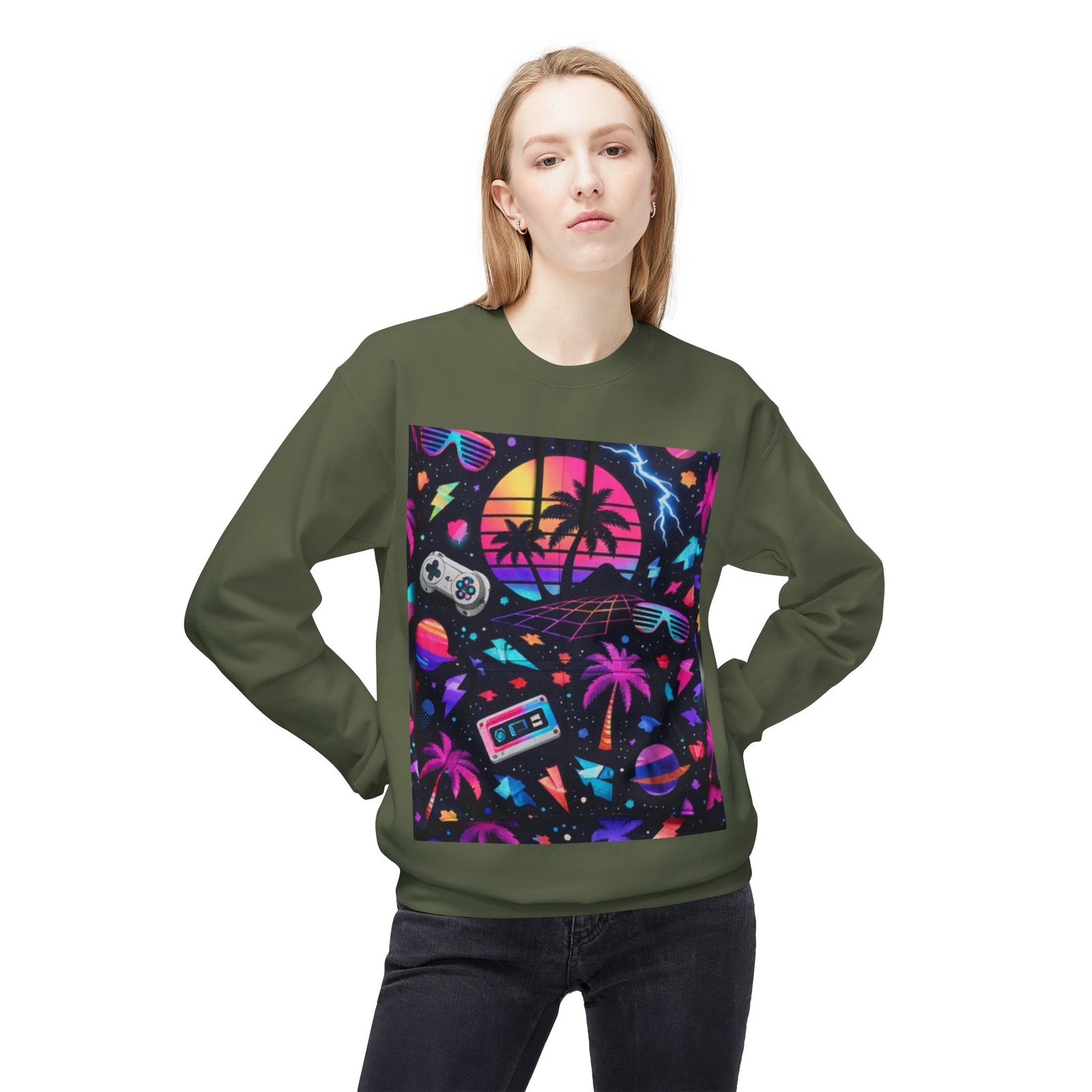 Retro Vaporwave Crewneck Sweatshirt - Image 15