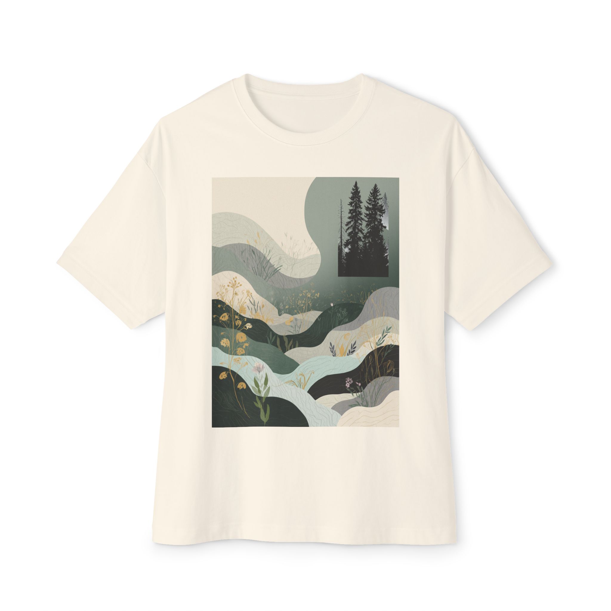 Nature Wave Tee — Forest & River Graphic T-Shirt - Image 9