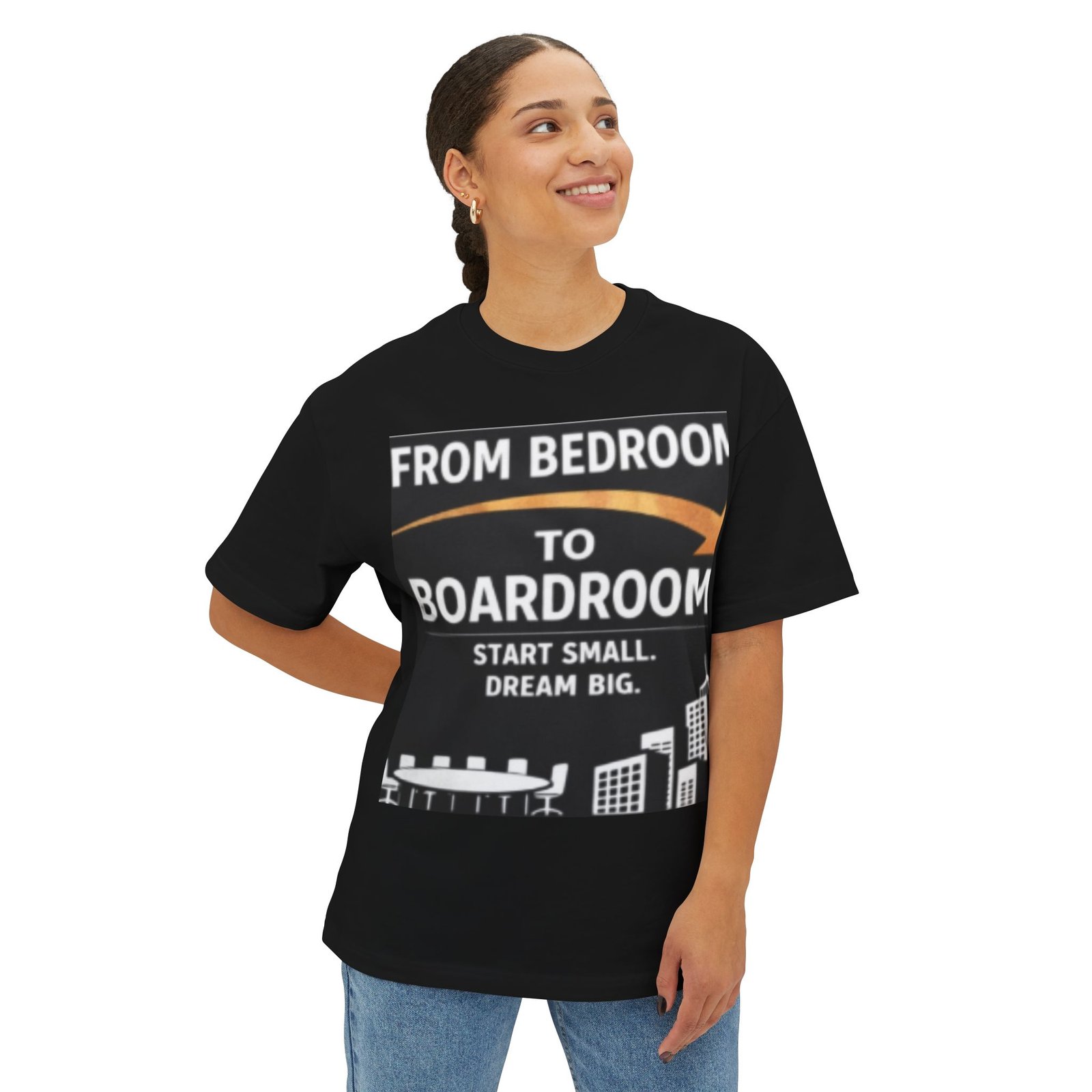 T-Shirt — "From Bedroom to Boardroom: Start Small, Dream Big" Motivational Tee - Image 7