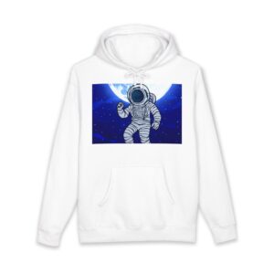 Astronaut Moon Hoodie — Space Explorer Graphic Sweatshirt