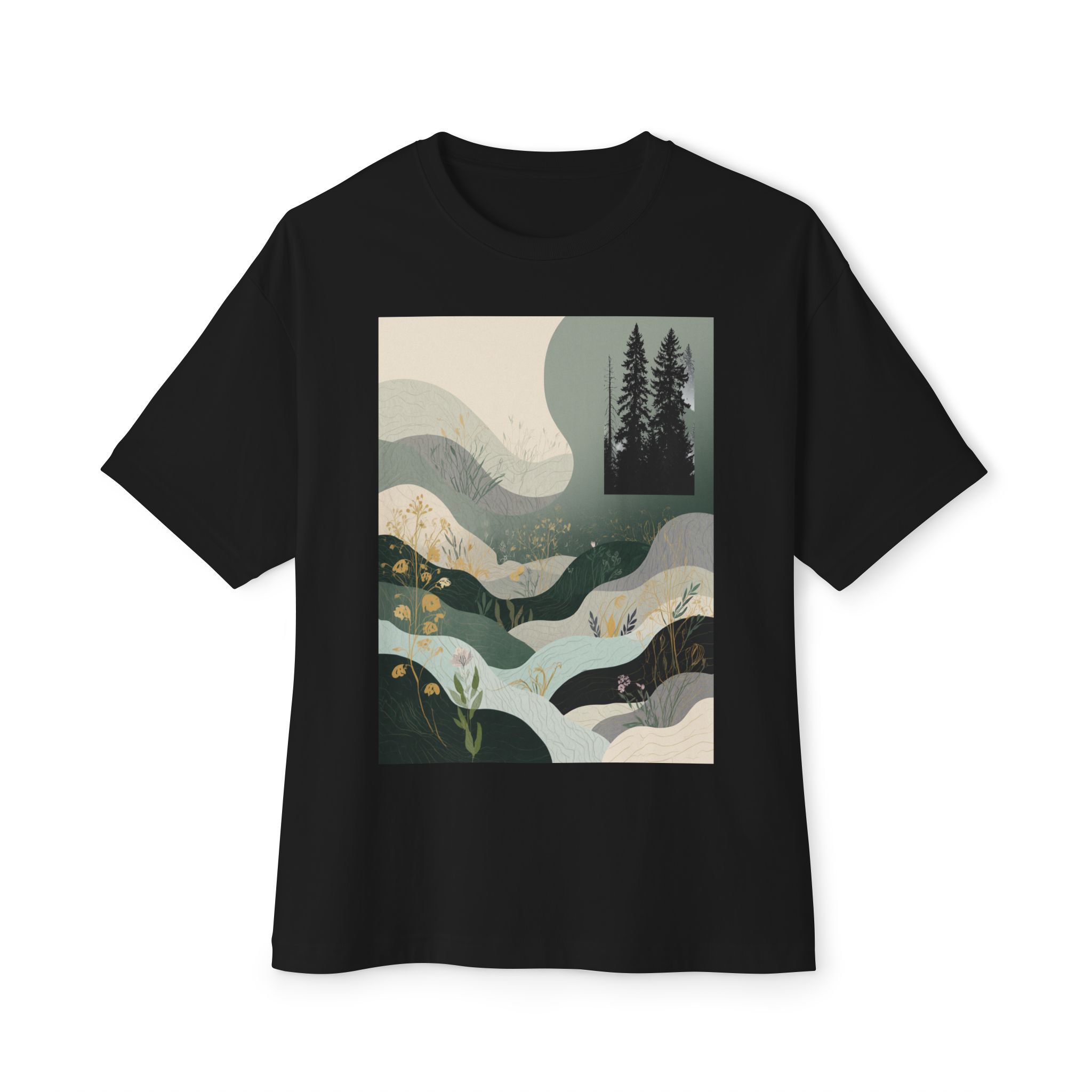 Nature Wave Tee — Forest & River Graphic T-Shirt - Image 5