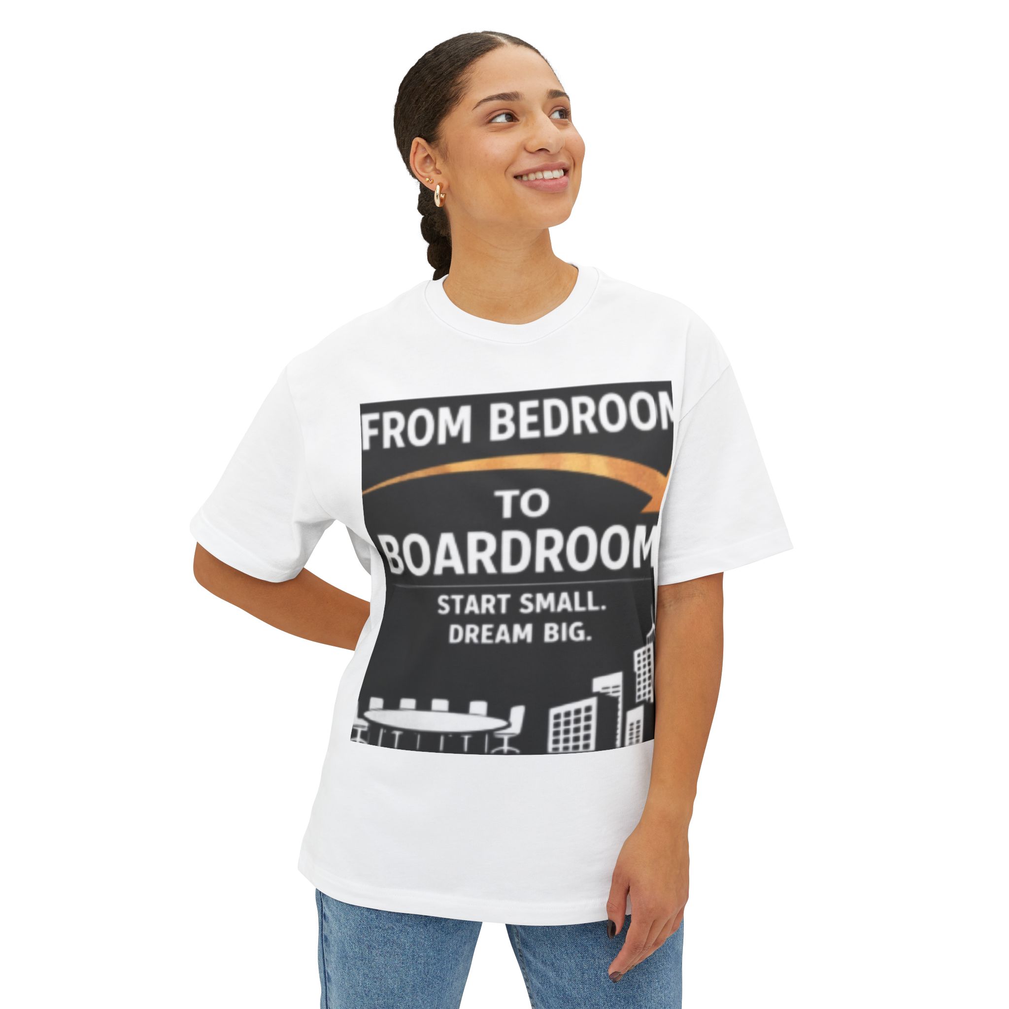 T-Shirt — "From Bedroom to Boardroom: Start Small, Dream Big" Motivational Tee - Image 3