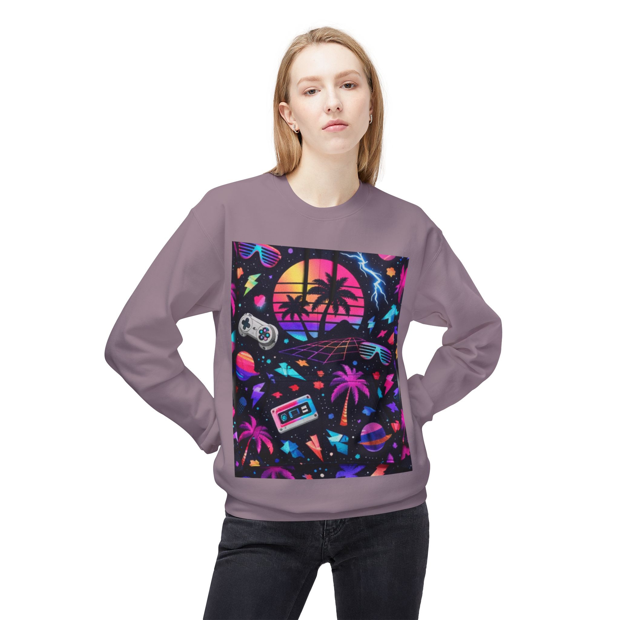 Retro Vaporwave Crewneck Sweatshirt - Image 23
