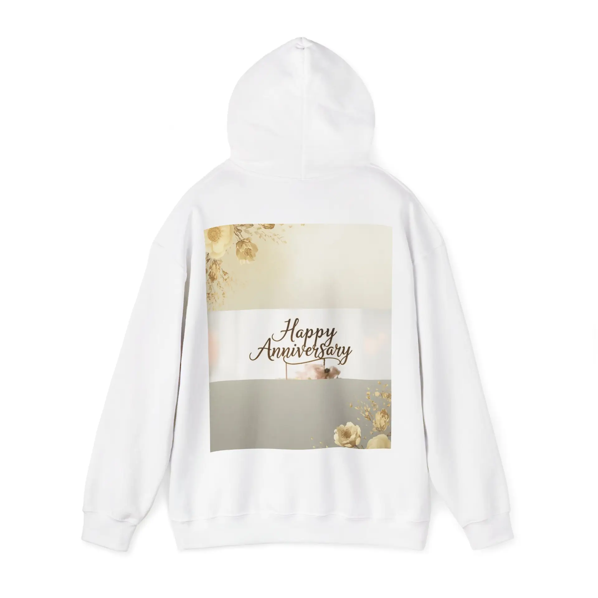 Copy of Anniversary Hoodie — "Happy Anniversary" Floral Pullover Gift - Image 3