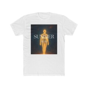 Summer Glow Graphic Tee — "Summer Vibes" Luminescent Figure & Scenic Nature Print