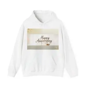 Copy of Anniversary Hoodie — "Happy Anniversary" Floral Pullover Gift