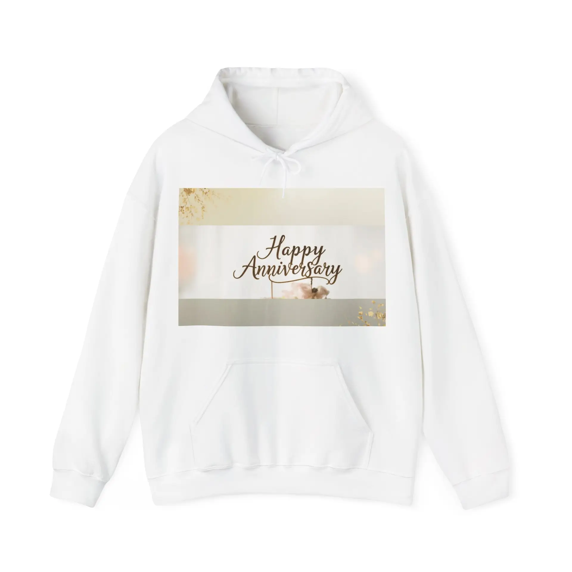Copy of Anniversary Hoodie — "Happy Anniversary" Floral Pullover Gift
